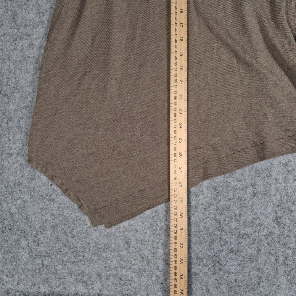 Apt. 9 Sweater Womens Medium Brown Asymmetrical Sharkbite Hem Textured Knit NEW - Picture 5 of 6